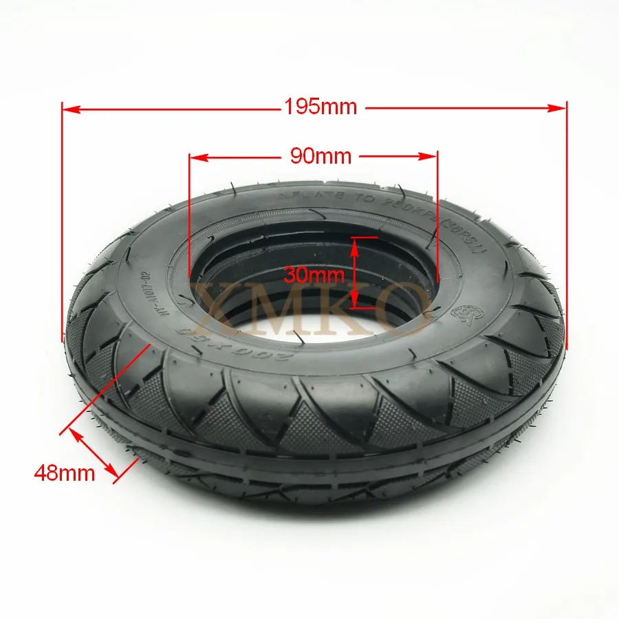 Твердые Бескамерные шины 200x50 для Speedtrott GX14 Speedway Mini 3/4 бритва скутер переднее