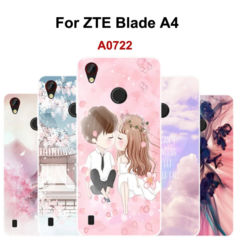 Мягкий силиконовый чехол для ZTE Blade A4 задняя крышка с рисунками из мультфильмов