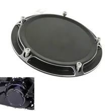 CNC Cobertura Derby Preto Para Harley 1999-17 Evolução 1340 Touring modelos 99-17 Softail Twin Cam Road King Glide Dyna EFI FLTRI