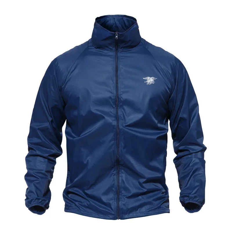 S. ARCHON летние легкие военные кожаные куртки Мужская ветровка водонепроницаемые тактические плащи с капюшоном ветрозащитная армейская верхняя одежда - Цвет: Blue