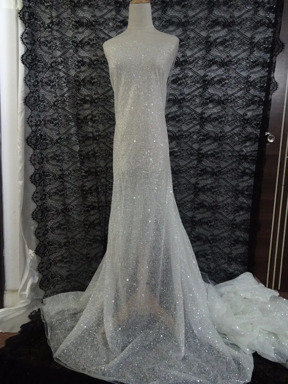 glitter fabric for gown