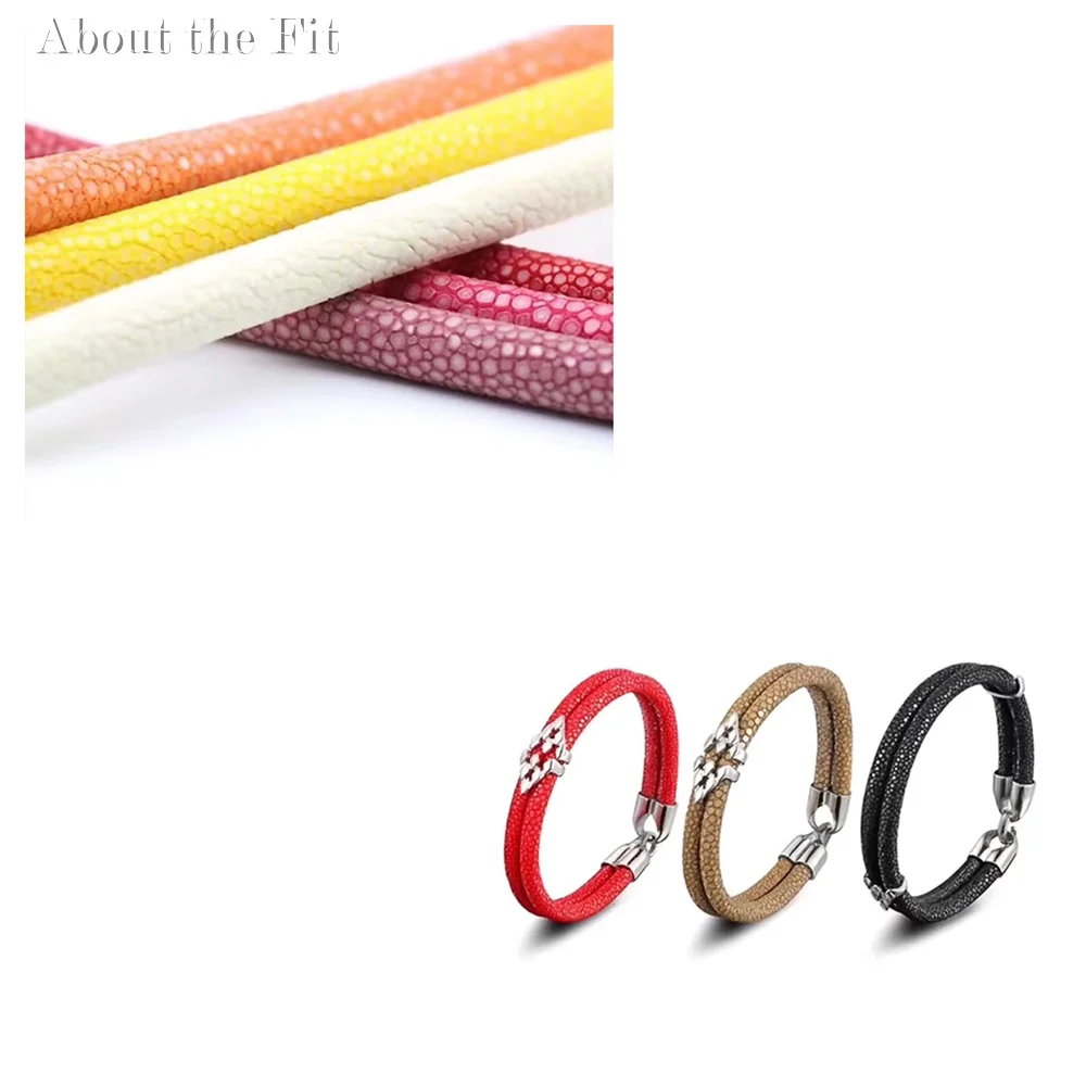 

About the Fit 20cm Stingray Real Leather Total Coloring Round Fish Leather Cord Jewelry Accessories Rope
