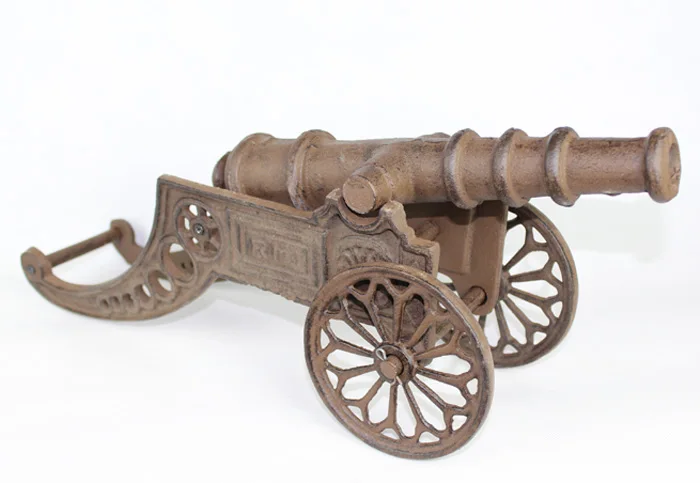 Replica Rustic Cast Iron Cannon Statuette Miniature Figurine Antique Model Retro Home Bar Pub Club Table Decorative Crafts Brown Replica Rustic Cast Iron Cannon Statuette Miniature Figurine Antique Model Retro Home Bar Pub Club Table Decorative Crafts Brown