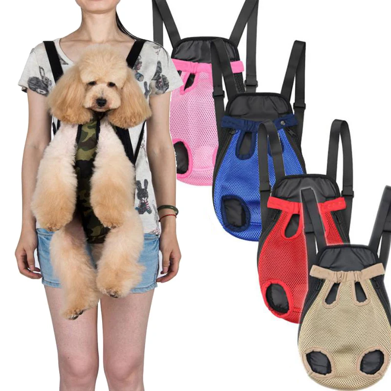 Pet Dog Carrier Front Chest Backpack Five Holes Backpack Dog Outdoor