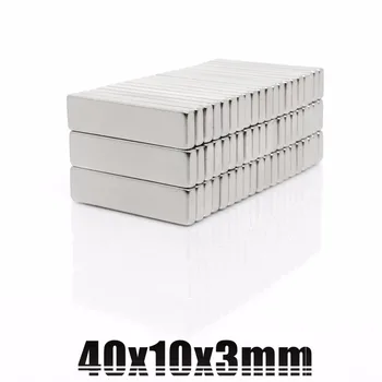 

5pcs Magnets 40x10x3 N35 Bulk Super Strong Strip Block Bar Magnets Rare Earth Neodymium 40x10x3 mm ndfeb Neodym 40*10*3