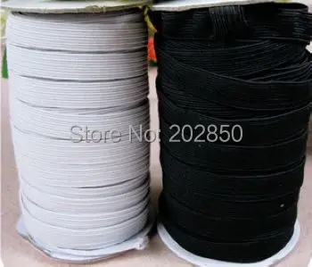 

Elastic Ribbon,White/Black Colour, For Common Daily Use, Big Width 10mm,5M Long Per Pc,Useful Garments Accessory,Good Quality