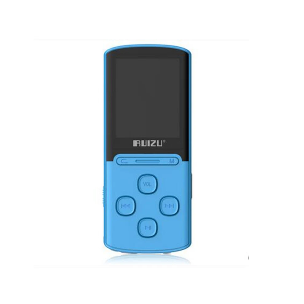 MP3 плеер RUIZU X11, 1,8 дюймов, 8G, высокое качество, без потерь, звукозапись, FM радио, спортивный, 64 ГБ, Micro SD карта - Цвет: Синий