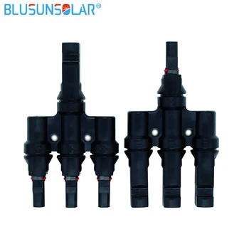 

2 pairs PPO material triple connector IP67 TUV,pv t type branch plug(FMMM+MFFF),triple connector LJ0148
