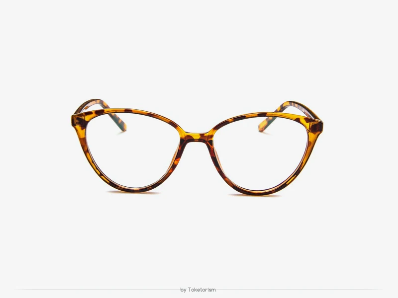 Toketorism винтажные женские очки, модные женские очки, пластиковая оправа, прозрачные линзы 0632