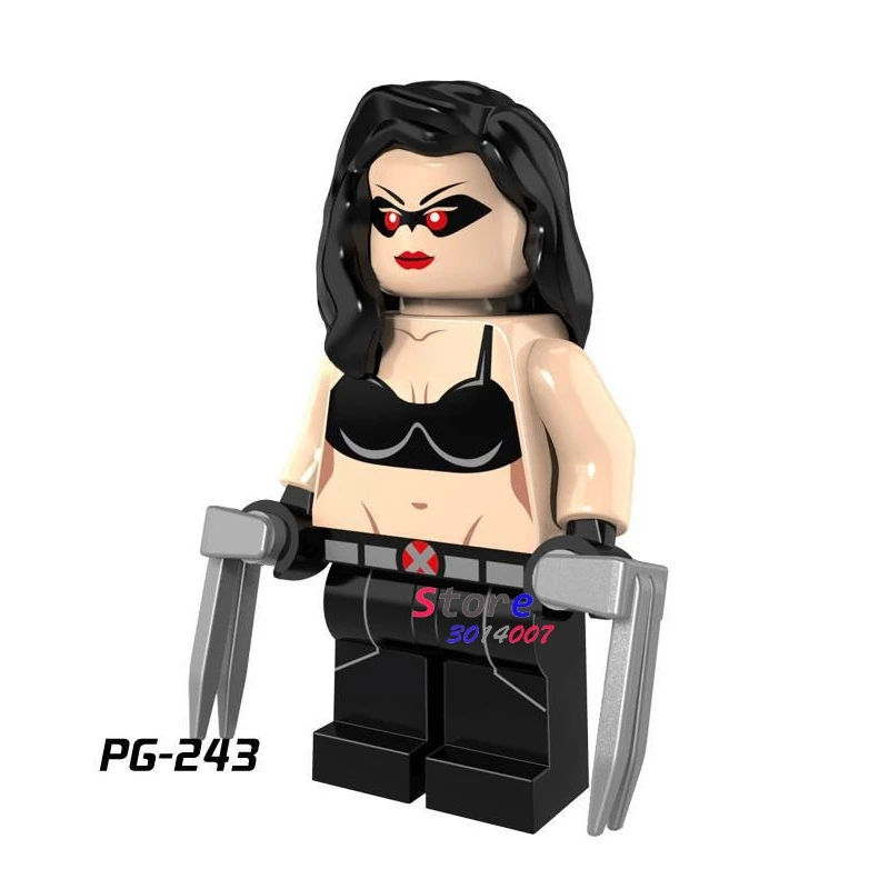 

Single super heroes marvel dc comics Wolverine Logan X-23 building blocks models bricks toys for children kits