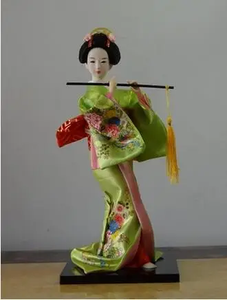 30 см Статуэтка из смолы, Этнические куклы "японские гейши", кимоно, куклы Belle Girl Lady, коллекция для украшения дома, миниатюрные статуэтки - Цвет: 1