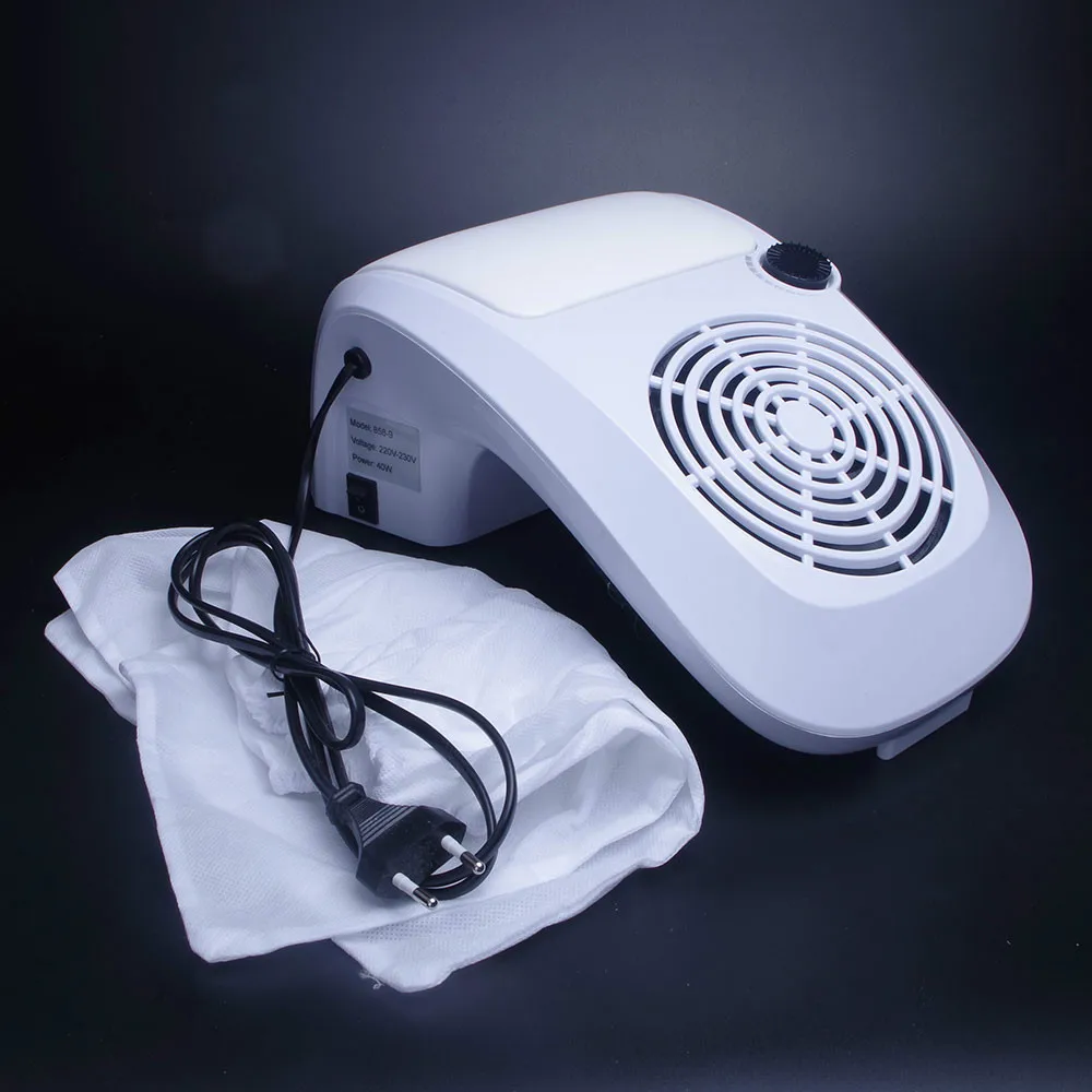 

40W Strong Nail Art Suction Dust Collector 110V/220V Salon Nail Vacuum Cleaner for Filing Acrylic UV Gel Tip