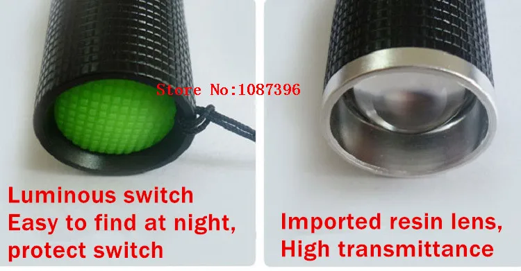 Мини светодиодный фонарик lanterna 7 Вт 400LM светодиодный фонарик фокус Увеличить флэш свет лампы используется 1x18650 (не включить) бесплатная
