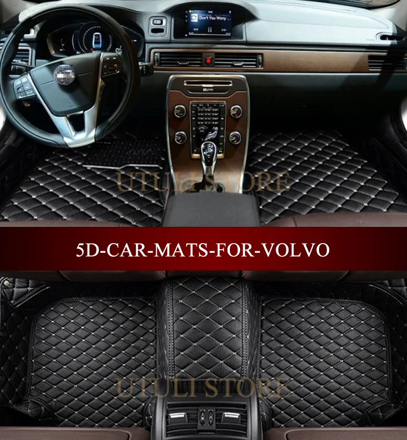 Автомобильные коврики для Volvo C30 S40 S60 S80 S90 XC60 XC90 V60 V90 пользовательские подходят для стайлинга автомобилей любых погодных ковровое покрытие коврики для ног