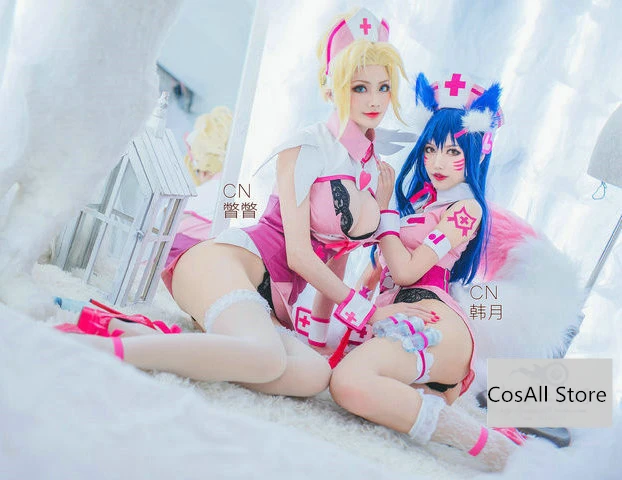 

Fan Art Nurse Mercy Ahri Cosplay Costume sexy costume custom made