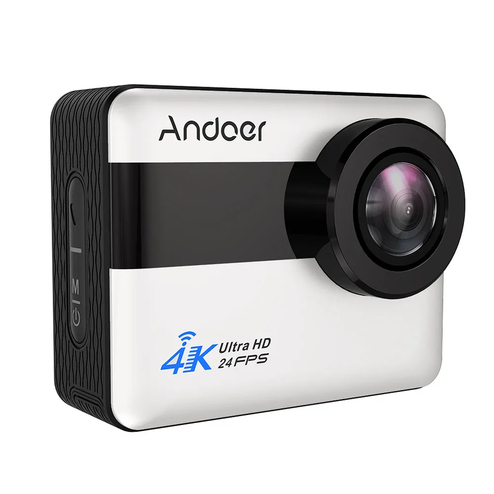 Andoer AN1 Спортивная Экшн-камера 4K WiFi 1080P 20MP Novatek 96660 чипсет 2,31 дюймов сенсорный экран Внешний микрофон Голосовая подсказка - Цвет: White