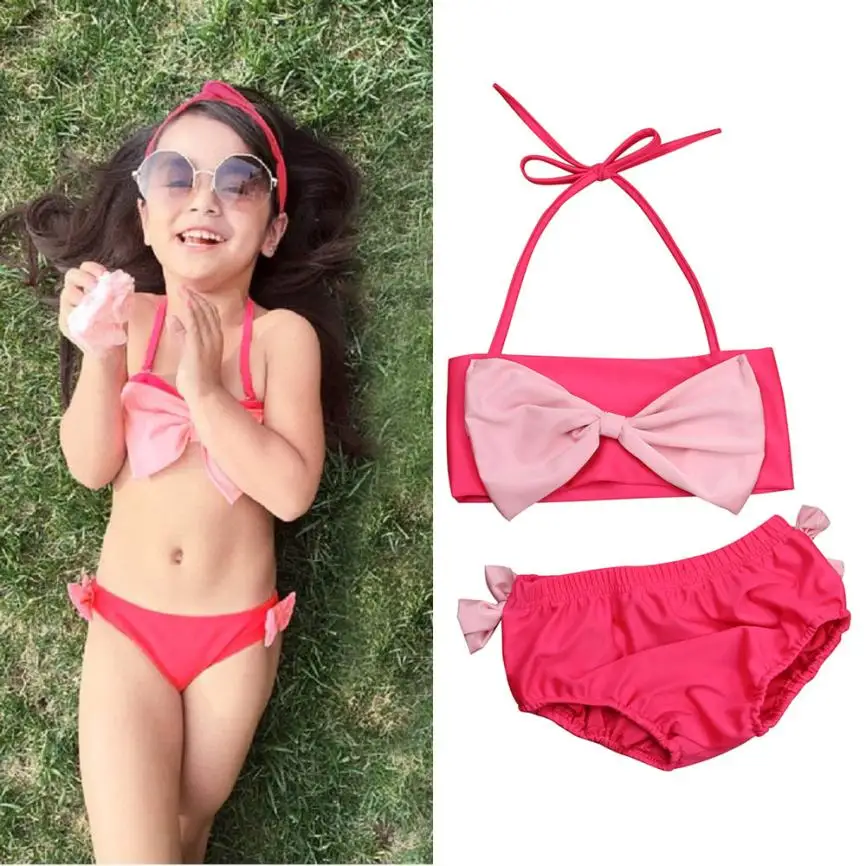 

Low Price Loss Sale Infant Baby Girl Bow Swimsuit Swimwear Bathing Suit Bikini Set Clothes Outfit Bathing Suit Swimwear Girl 15