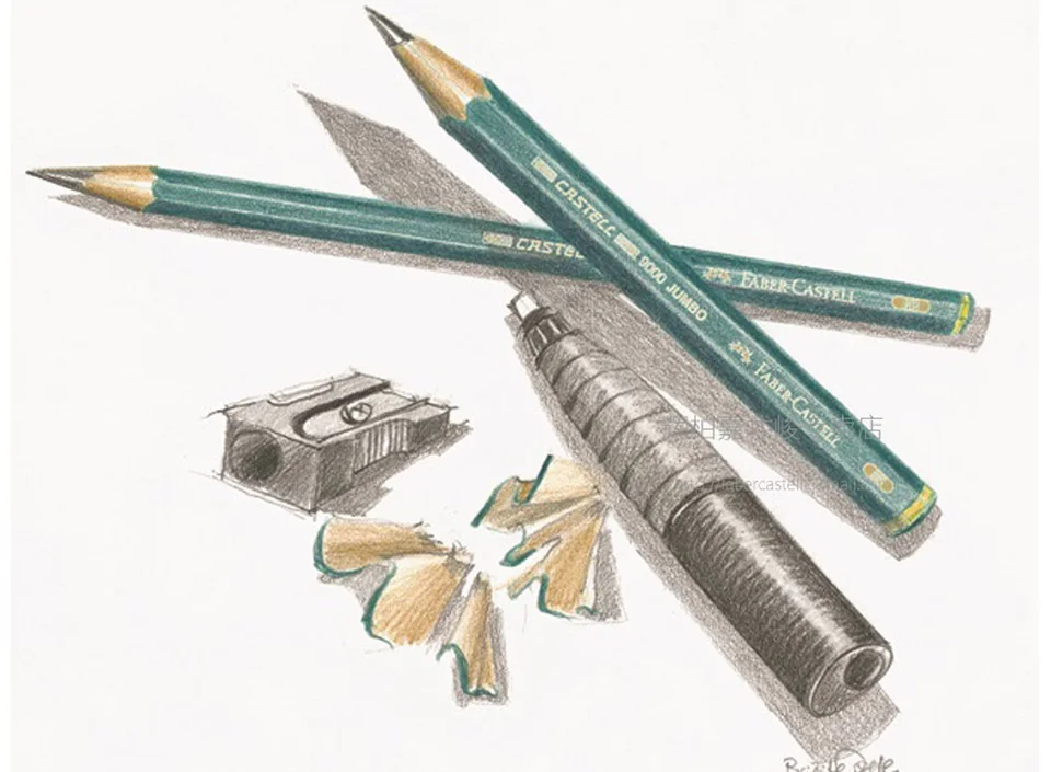 Цветные карандаши Faber Castell 9000, набор из 5 шт./6 шт., HB 2B 4B 6B 8B 0,53 мм, карандаши для эскизов