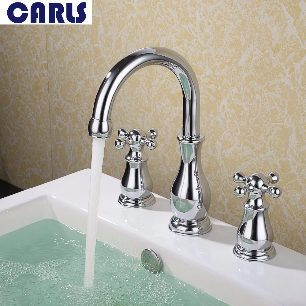 

Copper faucet basin three creative split basin wash basin splash tap three set
