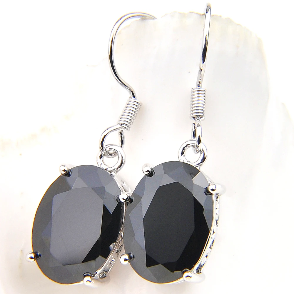 Aliexpress Luckyshine Holiday Gift Oval Black Onyx Crystal Aliexpress Luckyshine Holiday Gift Oval Black Onyx Crystal Zirconia Wedding Dangle Earrings Russia Usa Australia Free Shipping From