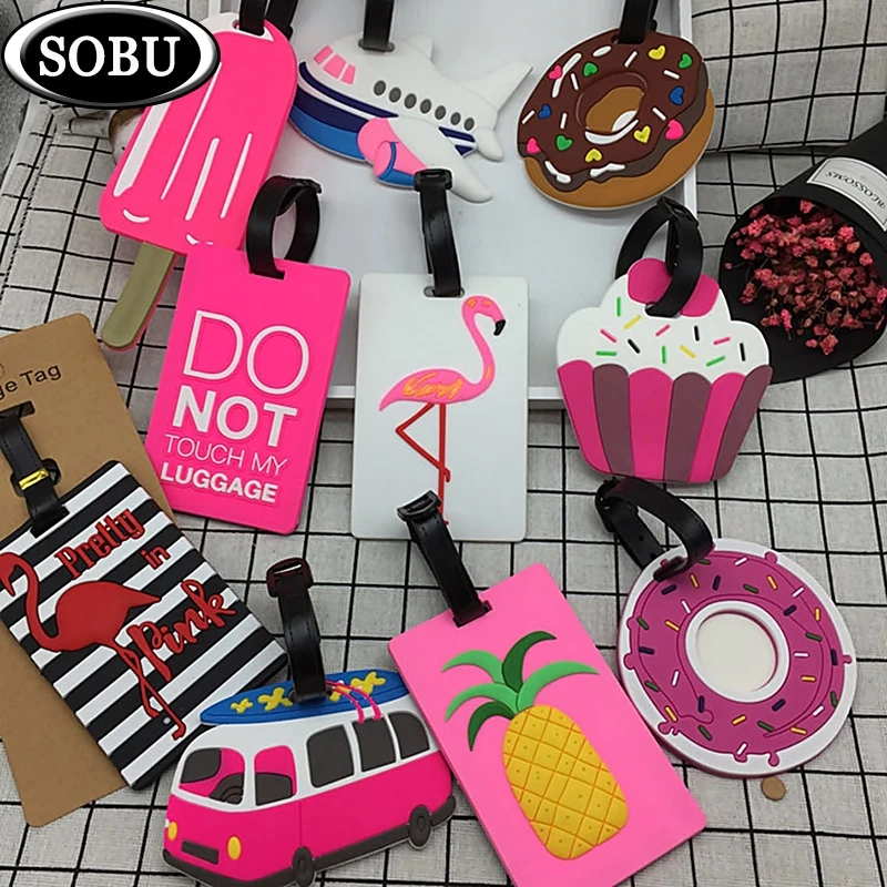 

Animal Cartoon Silica Travel Accessories Luggage Tags holder Gel Suitcase ID Address Holder Luggage Label