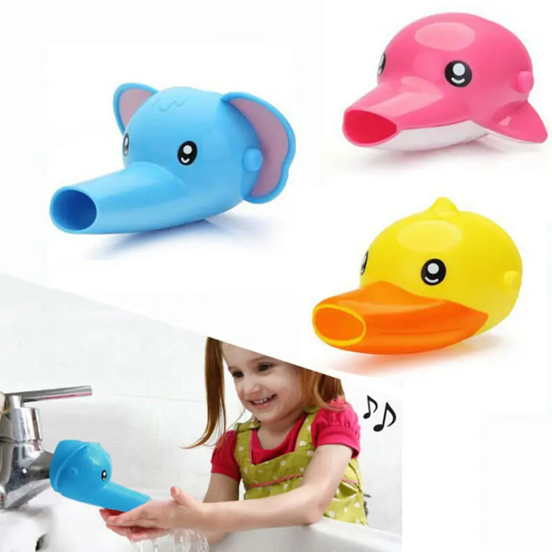 Neue-Sicherheit-Cute-Cartoon-Wasserhahn-Extender-Fuuml;r-Kinder-Kid-Hand-Waschen-Banheiro-In-Waschbecken