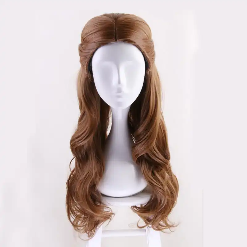 Beauty And The Beast Princess Belle Wig Cosplay Costume Women Long Wavy Synthetic Hair Halloween Party Role Play Wigs Cosplay Costume Cosplay Costume Womenprincess Belle Aliexpress