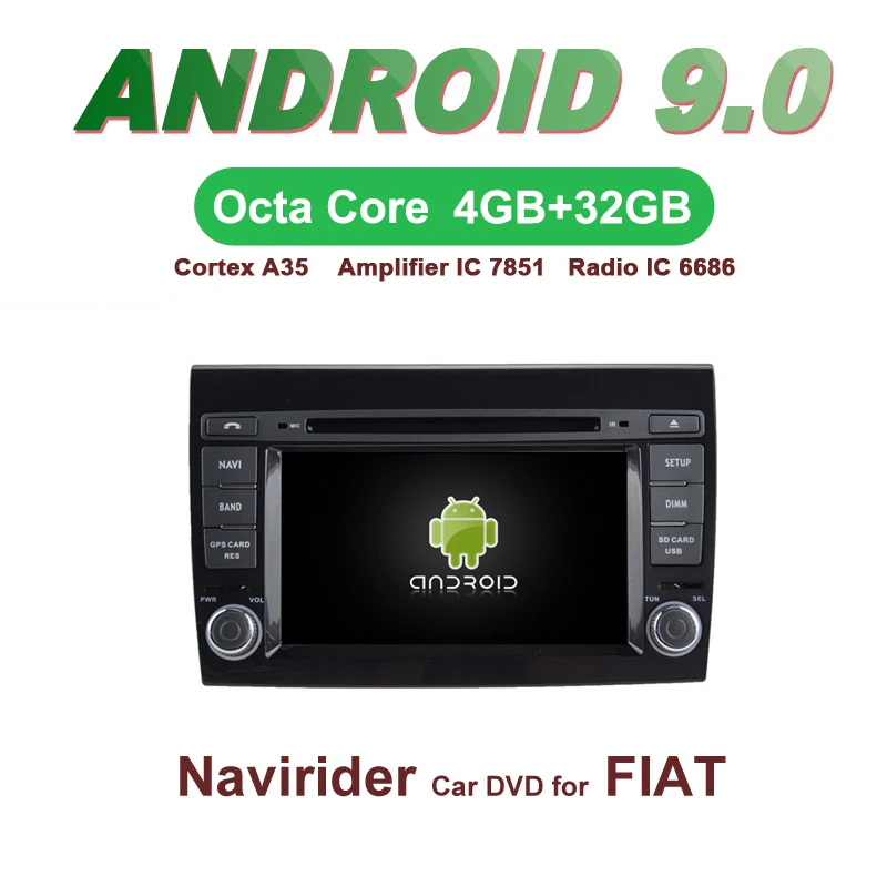 

OTOJETA Car GPS Android 9.0 Radio FOR FIAT BRAVO multimedia stereo Navigation with DVD Capacitive screen Support Mirror Link