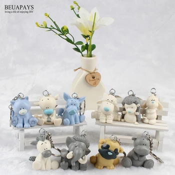 

10pcs Figurines Miniatures home decoration Party Favors Crafts hogar key chain wedding baby shower festival gift Resin pendant