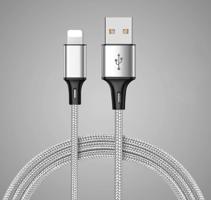 USB кабель для iPhone 6S 6 s 7 8 Plus Xs Max XR X 10 5 5S SE iPad Mini нейлоновый кабель для быстрой зарядки данных длиной 25 см 50 см 1 м 2 м 3 м