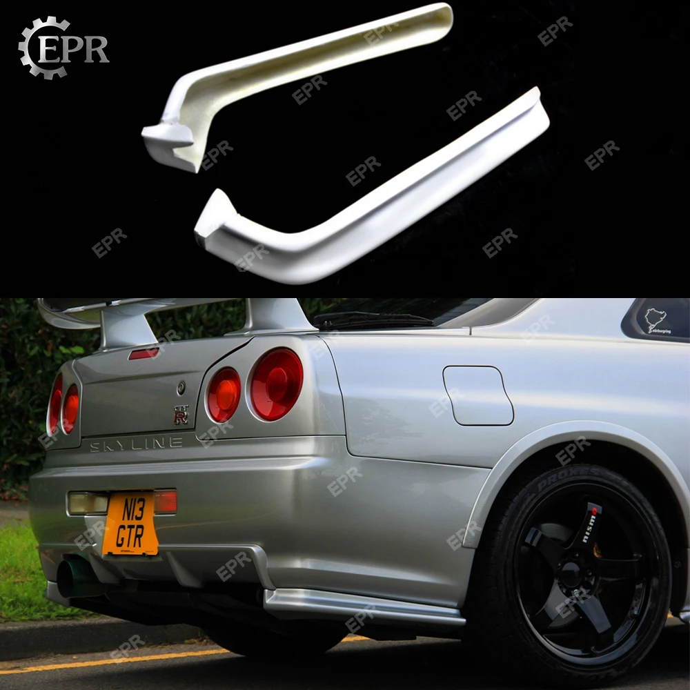 

For Nissan Skyline R34 GTR FRP Glass Fiber NIS Rear Spat Extension Body Kit Tuning Part For R34 Fiberglass NIS Bumper Spat