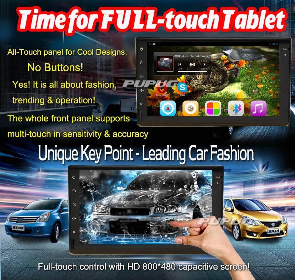 EinCar Capacitive 7 Inch Android 5.1 Quad Core Double 2 Din In Dash GPS Navigator Car Radio Stereo Head Unit Autoradio Bluetooth/OBD/1080p/3G/4G/WiFi +Rear View Camera