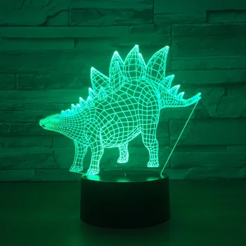 

Stegosaurus 3D lamp visual lights 7 color touch color acrylic LED USB night light 1232