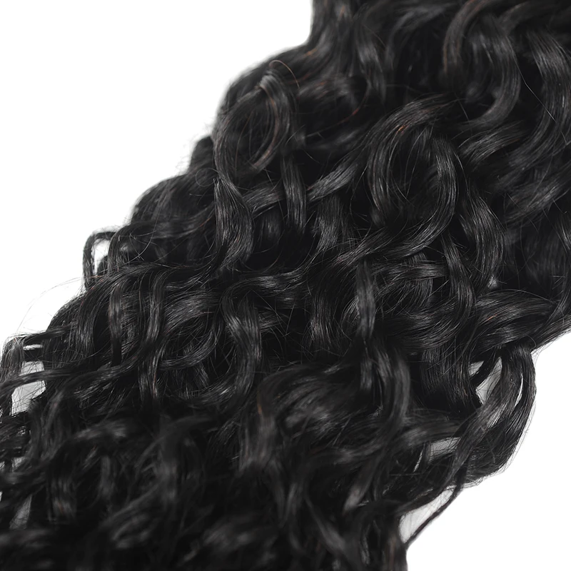 Remyblue малазийские водяные волнистые пучки с фронтальной с волосами младенца 4 шт натуральный цвет человеческие пучки волос Remy с закрытием