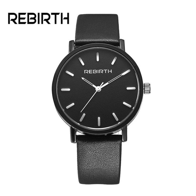 

REBIRTH RE004 Hot Sale New Fashion Leather Watches Men Simple Casual Business WristWatch Quartz Pointer Alloy Watch Reloje