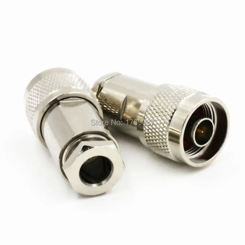 

2PCS N Male Plug Clamp RG5 RG6 5D-FB LMR300 Cable RF Connector