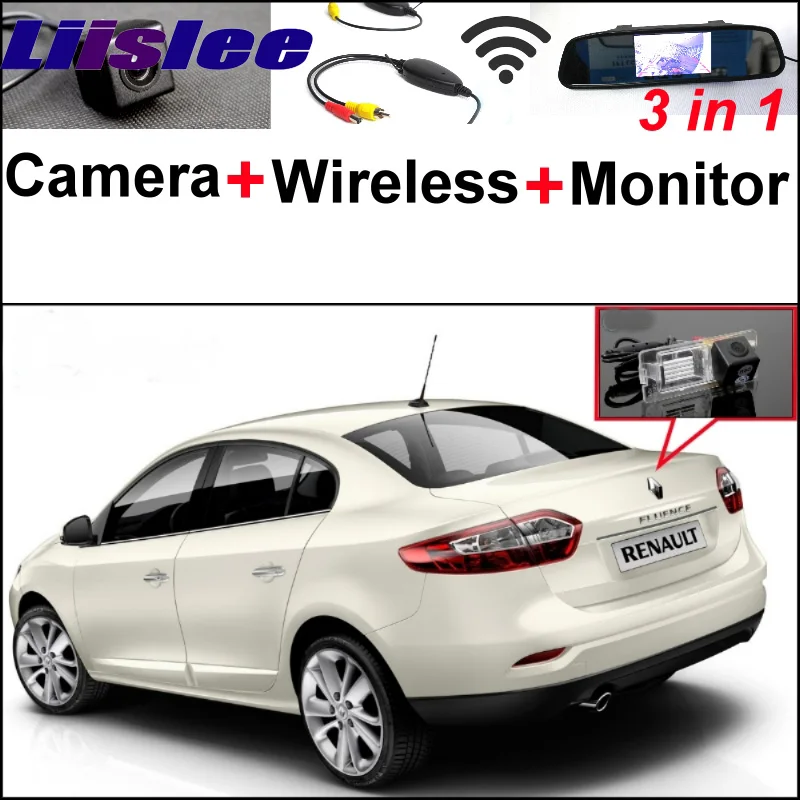 

3 in1 Special Reversing Camera + Wireless Receiver + Mirror Monitor DIY Parking System For Renault Fluence 2009~2014