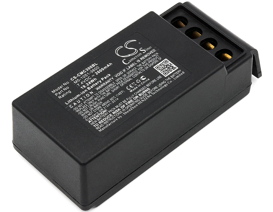 

Cameron Sino Battery For Cavotec M9-1051-3600 EX,MC-3,MC-3000 2600mAh / 19.24Wh