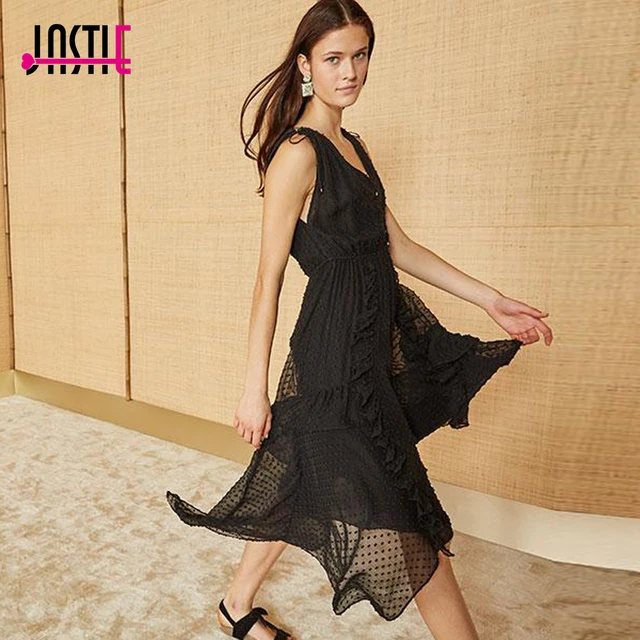 Women's Black Chiffon Dress