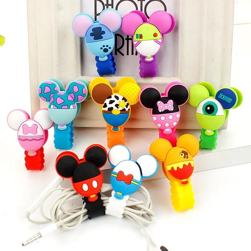 

10pcs/lot New Cartoon Model Headphone Cord Holder Earphone Cable Wire Organizer USB Charger Cable Winder Best Gift