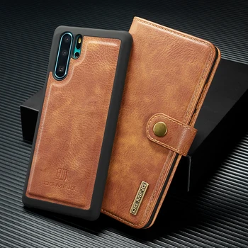 

For Huawei Mate 20 30 Pro Lite 10 Pro Psmart 2019 P10 P20 P30 Luxury Retro Leather 2 in 1 Detachable Magnetic Flip cover case