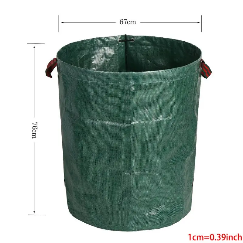 Садовый пакет из 3 больших 272L садовых мешков для мусора(H76 см, D67 см