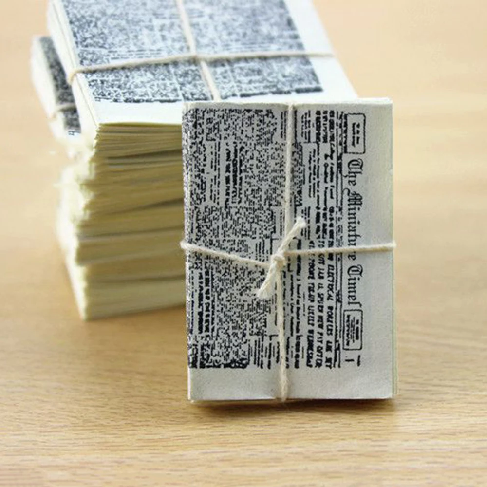 

One Bundle 1/12 Dollhouse Miniature Accessories Mini Newspapers Simulation Model Toys for Doll House Decoration