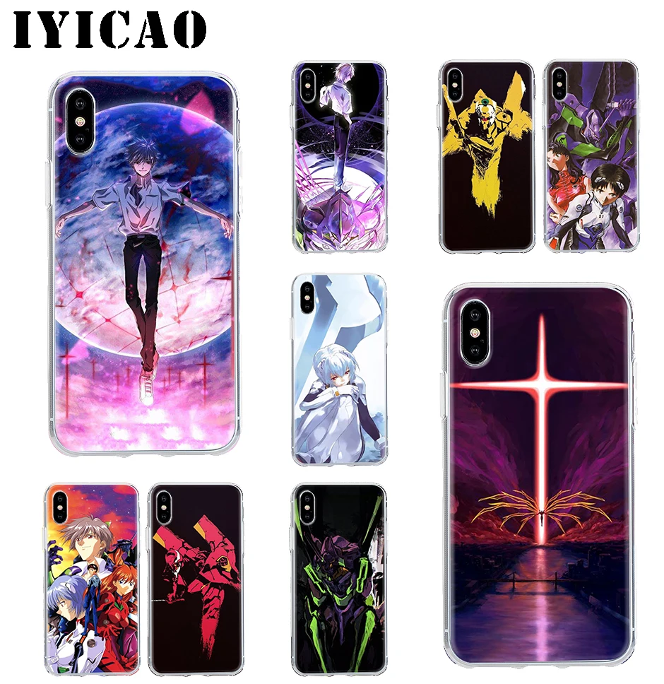 IYICAO Genesis Evangelion Anime Hard Case Cover Shell for iPhone 4 4s 5 5s Se 6 7 7plus 8 8Plus X XS MAX XR 6s Plus 11 pro max | Мобильные