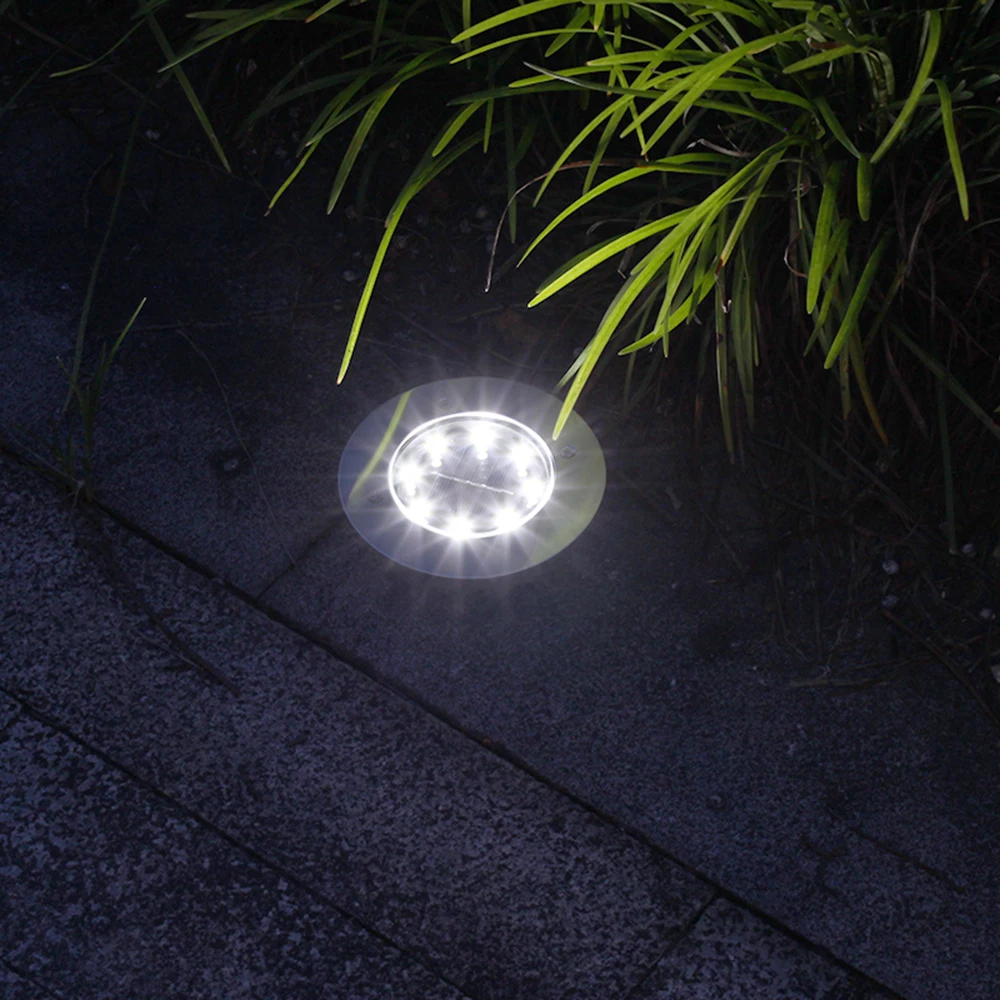 Lâmpada de Fundição de Alumínio Lâmpadas do Gramado Solar do Jardim Terraço e Jardim à Prova d' Água Convés Solar Enterrado Decoração 8leds Luz 20 Luzes e Iluminação
