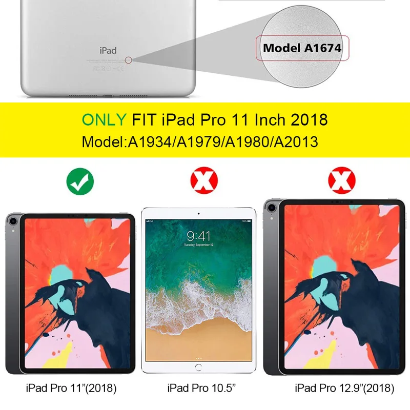 Bluetooth клавиатура съемный и тонкий магнитный умный чехол Чехол для iPad Pro 11 A1934 a1987 A80