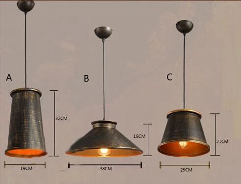 Подвесные светильники lukloy, винтажный промышленный Ретро кухонный подвесной светильник, абажур для столовой, кухни, украшения