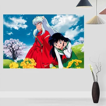 

Canvas Home Decoration Anime Painting 1 Pieces Inuyasha Picture Wall Art Hd Print Modular Modern Brand New Poster For Boy Room