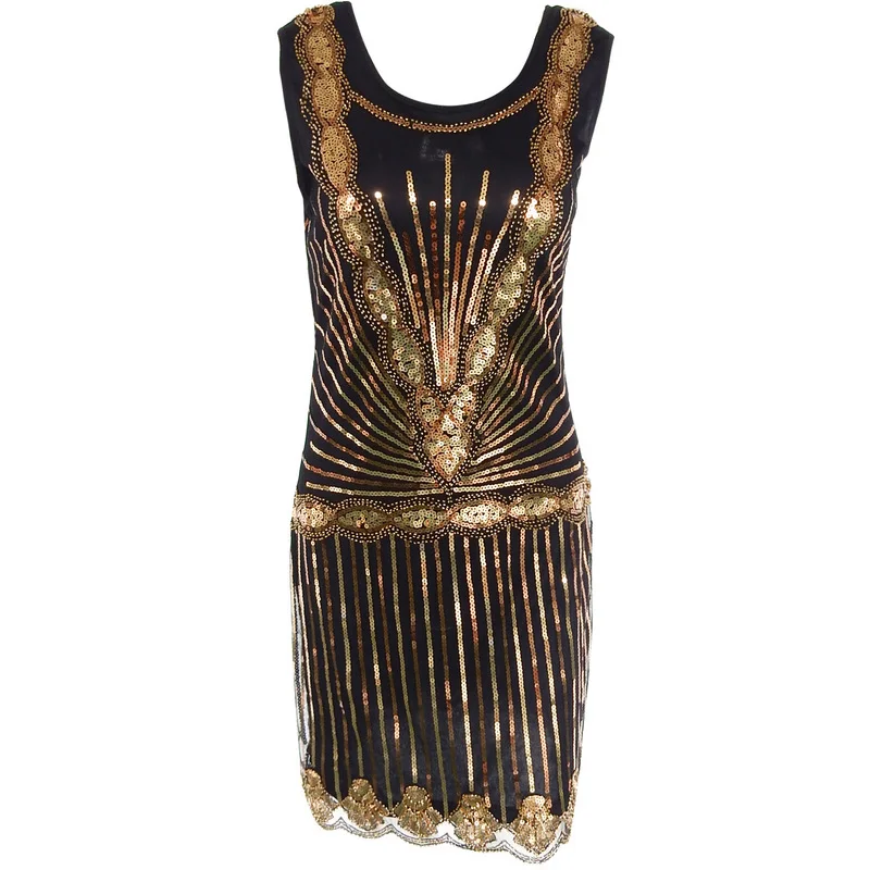 2016 Nowy Rok Boże Narodzenie Ubierać się Seksownie Czarny Cekiny Sukienki Bodycon letnia Sukienka Bez Rękawów Dziewczyny Mini Sukienka Klapy 1920 s Hurtownie HL
