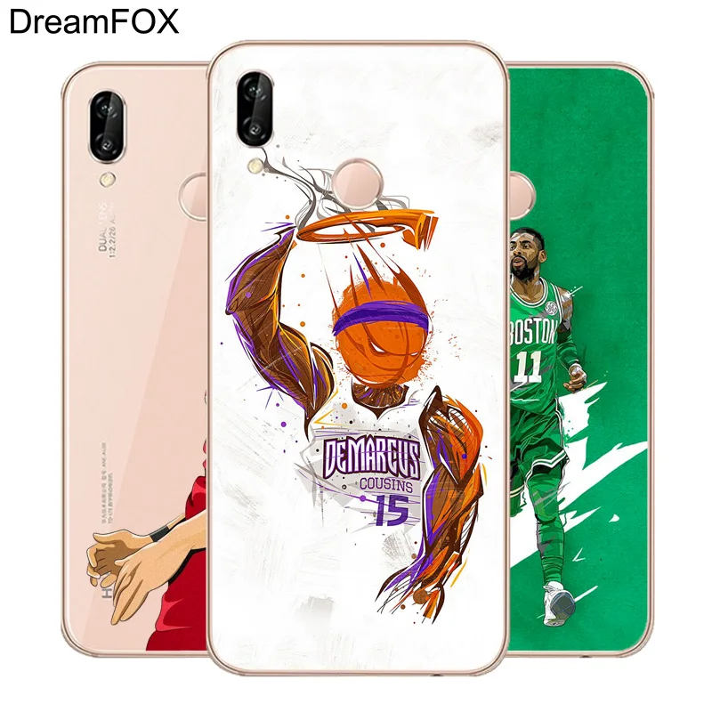 

DREAMFOX M386 Basketball Star Cartoon Soft TPU Silicone Case Cover For Huawei Honor 6A 6C 7X 9 10 P20 Lite Pro P Smart 2019